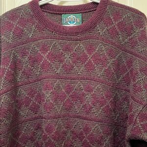 Jantzen Men's Sweater in Purple and Gray